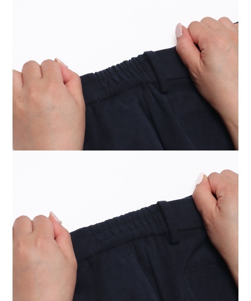 SUIT SQUARE(スーツスクエア)の「スマみえテーパードパンツ ウォッシャブル ストレッチ CROSS MOVA コーデュロイ(スラックス・メンズ・ネイビー・LL/3L/SS/S/M/L)」の10枚目の写真