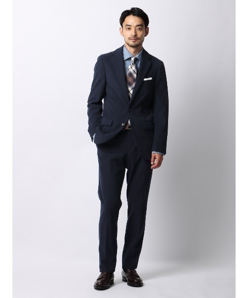 SUIT SQUARE(スーツスクエア)の「スマみえテーパードパンツ ウォッシャブル ストレッチ CROSS MOVA コーデュロイ(スラックス・メンズ・ネイビー・LL/3L/SS/S/M/L)」の2枚目の写真