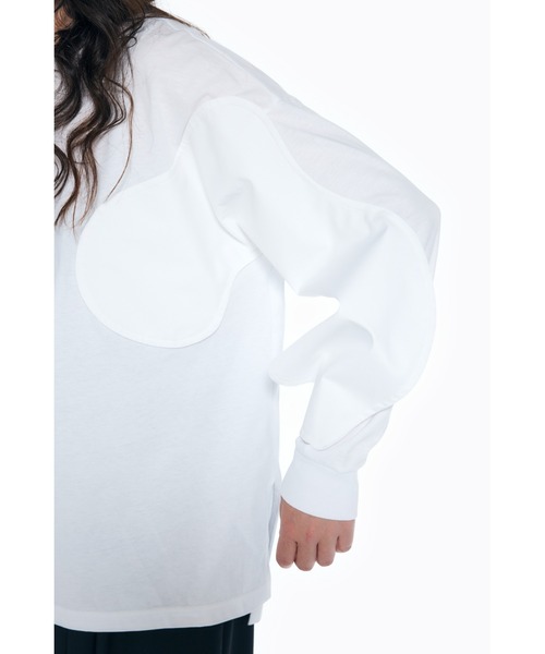 ENFOLD（エンフォルド）の「ソフト天竺 アップリケロンT（Tシャツ/カットソー・レディース・ホワイト・38）」の4枚目の写真