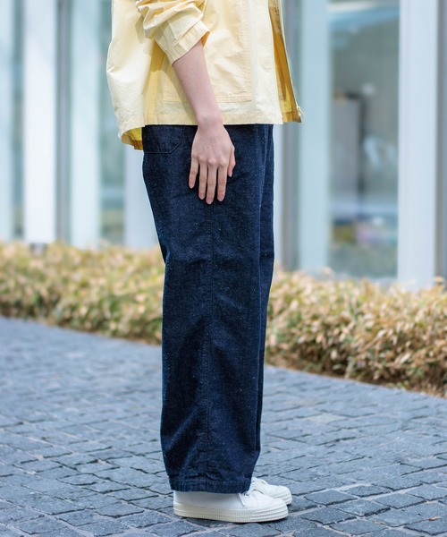 D.M.G.（ドミンゴ）の「[D.M.G / ディーエムジー] コットンリネンライトデニム ストレートイージーパンツ（デニムパンツ・レディース・ワンウォッシュ・M/S）」の7枚目の写真