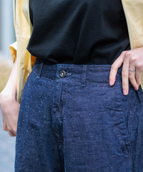 D.M.G.（ドミンゴ）の「[D.M.G / ディーエムジー] コットンリネンライトデニム ストレートイージーパンツ（デニムパンツ・レディース・ワンウォッシュ・M/S）」の9枚目の写真