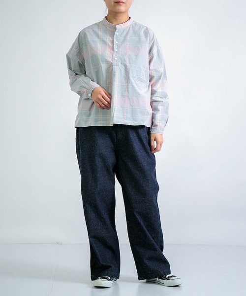 D.M.G.（ドミンゴ）の「[D.M.G / ディーエムジー] コットンリネンライトデニム ストレートイージーパンツ（デニムパンツ・レディース・ワンウォッシュ・M/S）」の4枚目の写真