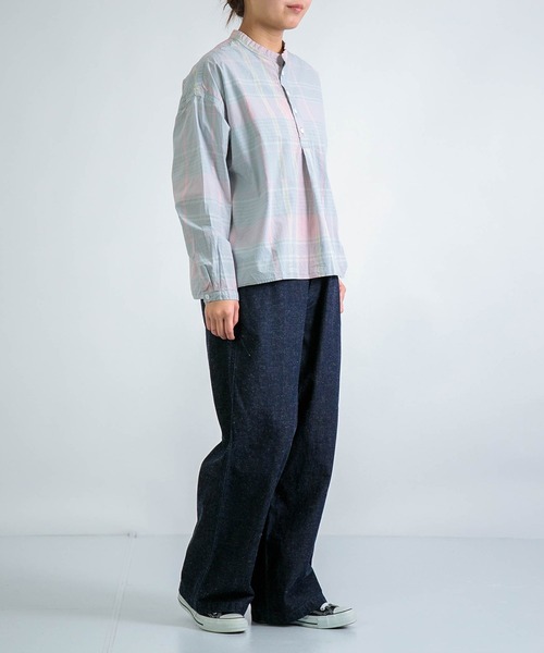 D.M.G.（ドミンゴ）の「[D.M.G / ディーエムジー] コットンリネンライトデニム ストレートイージーパンツ（デニムパンツ・レディース・ワンウォッシュ・M/S）」の22枚目の写真