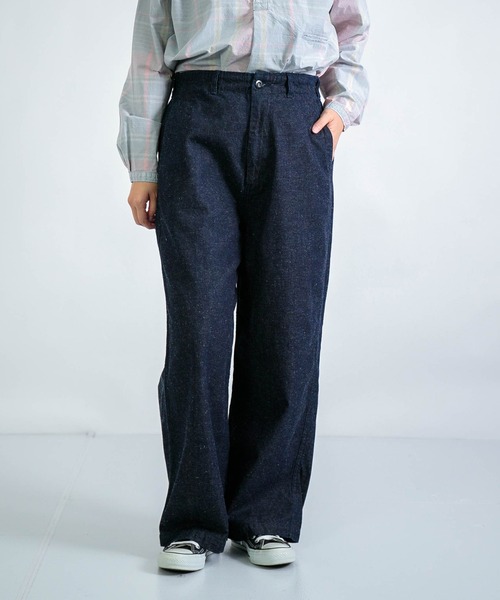 D.M.G.（ドミンゴ）の「[D.M.G / ディーエムジー] コットンリネンライトデニム ストレートイージーパンツ（デニムパンツ・レディース・ワンウォッシュ・M/S）」の2枚目の写真