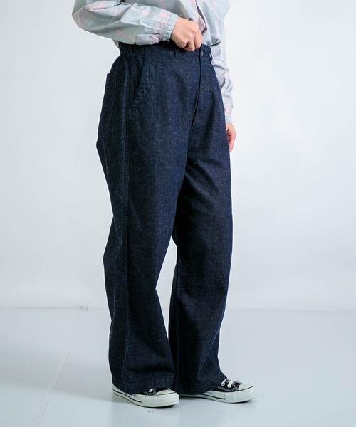 D.M.G.（ドミンゴ）の「[D.M.G / ディーエムジー] コットンリネンライトデニム ストレートイージーパンツ（デニムパンツ・レディース・ワンウォッシュ・M/S）」の3枚目の写真