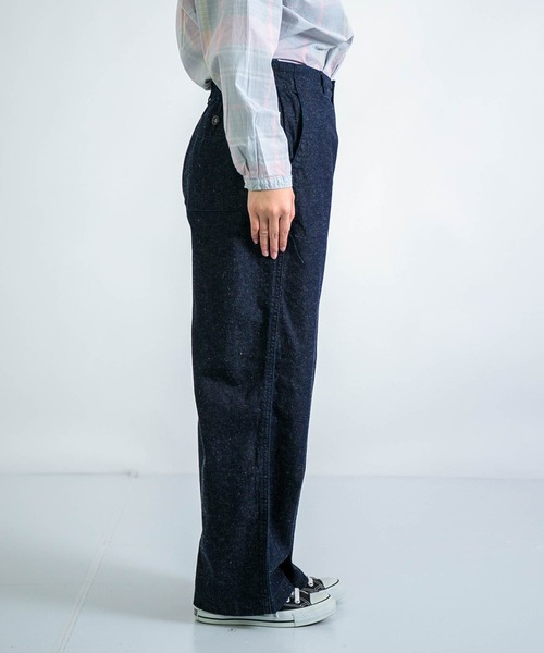 D.M.G.（ドミンゴ）の「[D.M.G / ディーエムジー] コットンリネンライトデニム ストレートイージーパンツ（デニムパンツ・レディース・ワンウォッシュ・M/S）」の17枚目の写真