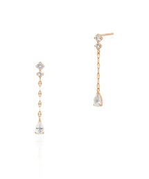 4℃｜ヨンドシー（レディース）のピアス（両耳用）（ドロップモチーフ