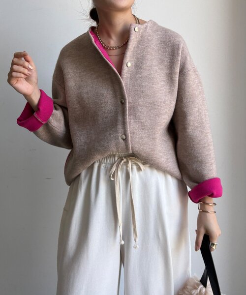 DouDou（ドゥドゥ）の「【WEB限定】ダブルフェイスニットショート