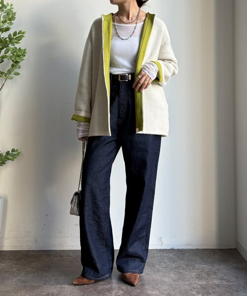 DouDou（ドゥドゥ）の「【WEB限定】ダブルフェイスニットショートコート（カーディガン/ボレロ・レディース・ベージュ/チャコールグレー/ブラウン/アイボリー・FREE）」の5枚目の写真