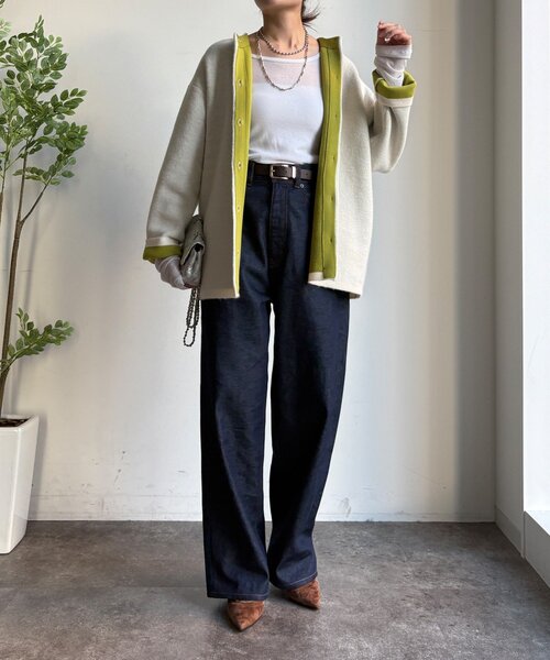 DouDou（ドゥドゥ）の「【WEB限定】ダブルフェイスニットショートコート（カーディガン/ボレロ・レディース・ベージュ/チャコールグレー/ブラウン/アイボリー・FREE）」の8枚目の写真