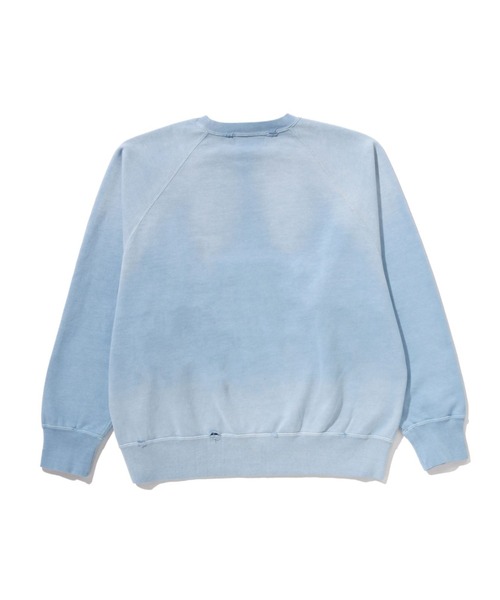 A BATHING APE（アベイシングエイプ）の「DESTROY WASHED EFFECT RELAXED FIT CREWNECK SWEATSHIRT（スウェット・メンズ・サックスブルー/ネイビー・LARGE/X-LARGE/XX-LARGE/MEDIUM）」の4枚目の写真