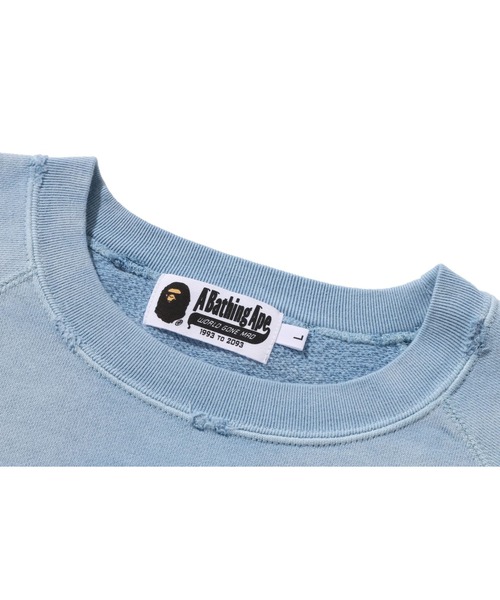 A BATHING APE（アベイシングエイプ）の「DESTROY WASHED EFFECT RELAXED FIT CREWNECK SWEATSHIRT（スウェット・メンズ・サックスブルー/ネイビー・LARGE/X-LARGE/XX-LARGE/MEDIUM）」の8枚目の写真