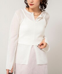 NOLLEY’S Sophi | 《手洗い可能》モヘヤ混片畦ビスチェ(ニット/セーター)