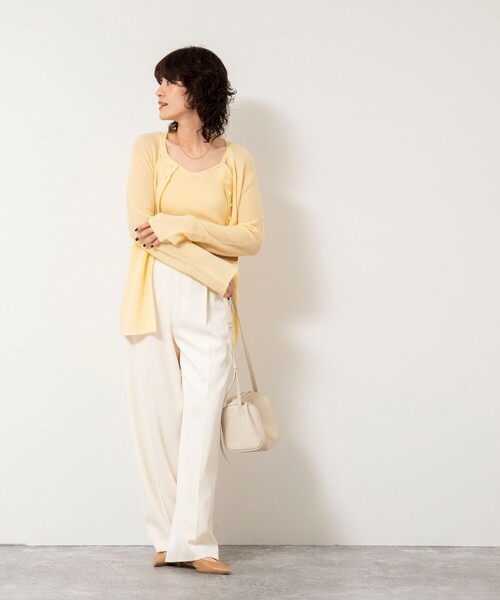 NOLLEY’S Sophi（ノーリーズソフィ）の「《手洗い可能》モヘヤ混片畦ビスチェ（ニット/セーター・レディース・ネイビー/ホワイト/クリーム・38）」の18枚目の写真