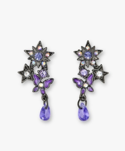 ANNA SUI(アナスイ)の「メタルスター ピアス(ピアス(両耳用)・レディース・パープル/ブルー・ONE SIZE)」の2枚目の写真