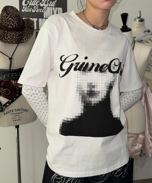 SHAGGIE(シャギー)の「【メンズ着用サイズ展開あり】ピクセルフォトロゴTシャツ(Tシャツ/カットソー・レディース・ホワイト/パープル/グレー/レッド・LARGE/SMALL)」の8枚目の写真