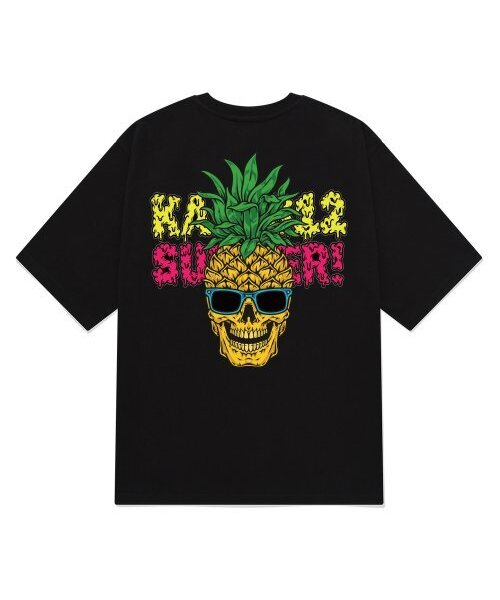 KAN6312(カン6312)の「KGTB0211 ファイン 20番手 半袖Tシャツ ブラック(Tシャツ/カットソー・メンズ・その他・LARGE/MEDIUM/SMALL/X-LARGE)」の1枚目の写真