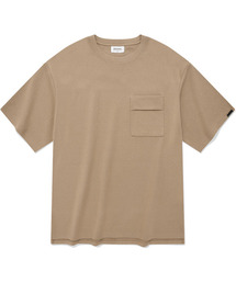 ラウンドポケットTシャツベージュ
