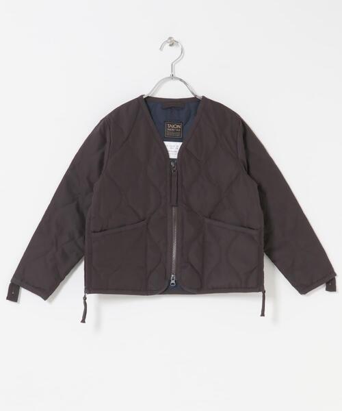 TAION(タイオン)の「TAION MILITARY ZIP DOWN JACKET(KIDS)(その他アウター・キッズ・ダークブラウン/オリーブ・150/140/130)」の10枚目の写真