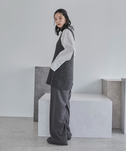 feepur（フェピュール）の「ウールライクダブルタックパンツ（その他パンツ・レディース・ブラウン/グレー・SMALL/MEDIUM/LARGE）」の9枚目の写真