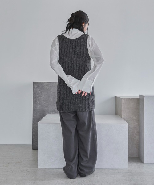 feepur（フェピュール）の「ウールライクダブルタックパンツ（その他パンツ・レディース・ブラウン/グレー・SMALL/MEDIUM/LARGE）」の10枚目の写真