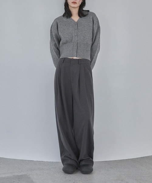 feepur（フェピュール）の「ウールライクダブルタックパンツ（その他パンツ・レディース・ブラウン/グレー・SMALL/MEDIUM/LARGE）」の12枚目の写真