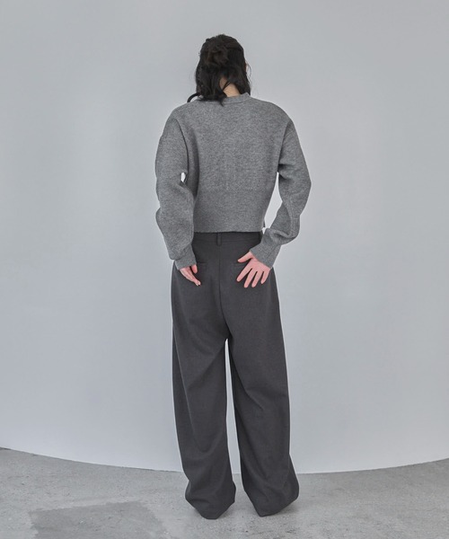 feepur（フェピュール）の「ウールライクダブルタックパンツ（その他パンツ・レディース・ブラウン/グレー・SMALL/MEDIUM/LARGE）」の15枚目の写真