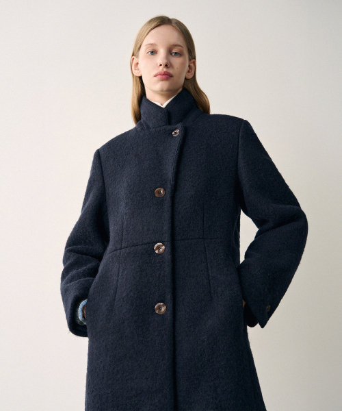 DRAWFIT WOMEN（ドローフィットウーマン）の「アルパカテーラードシングルコート[D.NAVY]（チェスターコート・レディース・その他・MEDIUM/SMALL）」の3枚目の写真