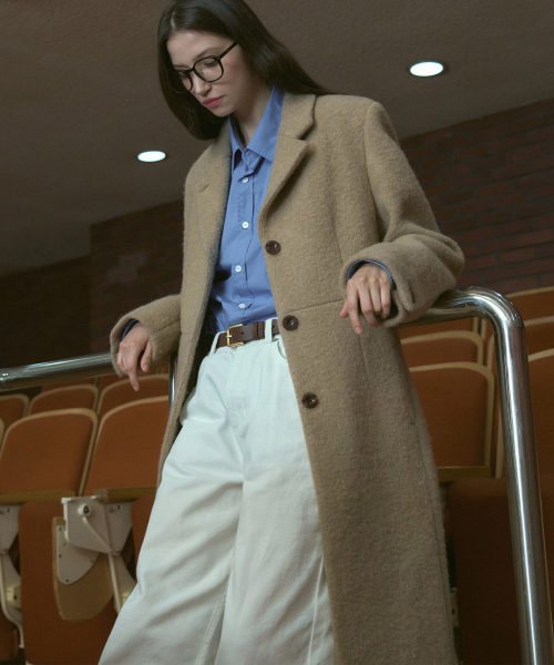 DRAWFIT WOMEN（ドローフィットウーマン）の「アルパカテーラードシングルコート[D.NAVY]（チェスターコート・レディース・その他・MEDIUM/SMALL）」の4枚目の写真