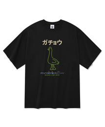 ガチョウの毛 半袖Tシャツ ブラック