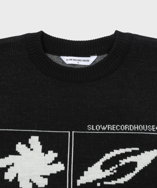 SLOW RECORD HOUSE(スローレコードハウス)の「ユニバースロゴニット_ブラック(ニット/セーター・レディース・その他・MEDIUM/LARGE)」の9枚目の写真