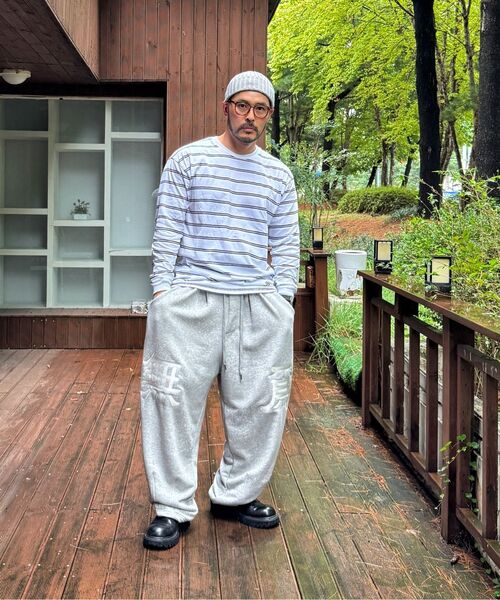 A NOTHING(アナッシング)の「FOG JACQUARD MU-WI SWEAT PANTS (Charcoal)(スウェットパンツ・レディース・その他・LARGE/MEDIUM)」の4枚目の写真
