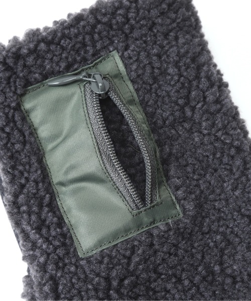 AVIREX（アヴィレックス）の「BOA GLOVES / ボアデミグラブ / グラブ / AVIREX / アヴィレックス（手袋・メンズ・ブラック/チャコールグレー/タン・F）」の7枚目の写真