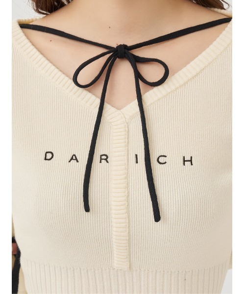 ウエストオープンリボンデザインニットミニワンピース（ワンピース