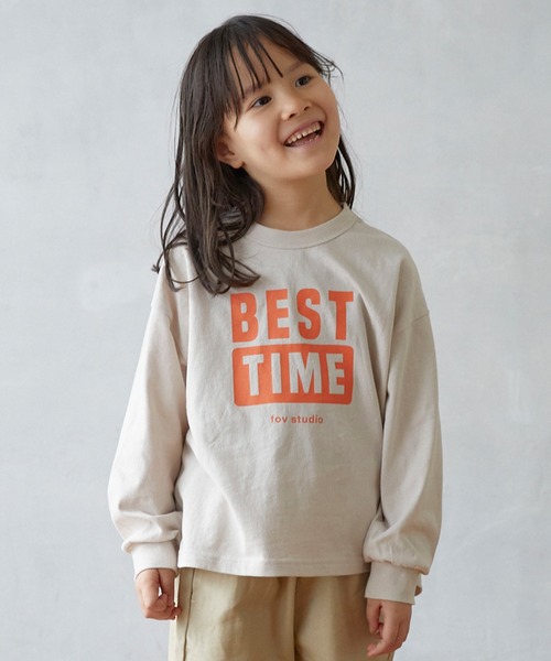 FOV（フォブ）の「FOV/フォブ BEST TIME L/S Tシャツ（Tシャツ/カットソー・キッズ・ホワイト/ベージュ系その他/ブラック・S/M/L/XL）」の3枚目の写真