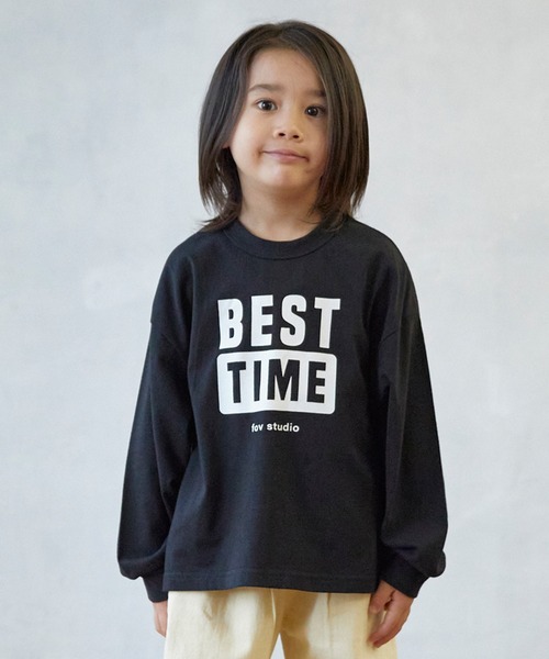 FOV（フォブ）の「FOV/フォブ BEST TIME L/S Tシャツ（Tシャツ/カットソー・キッズ・ホワイト/ベージュ系その他/ブラック・S/M/L/XL）」の2枚目の写真