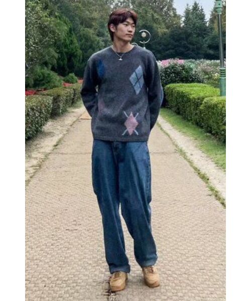 NONBLANK(ノンブランク)の「アーガイルパターンニット_TAILOR GREY(ニット/セーター・メンズ・その他・MEDIUM/LARGE/X-LARGE)」の5枚目の写真