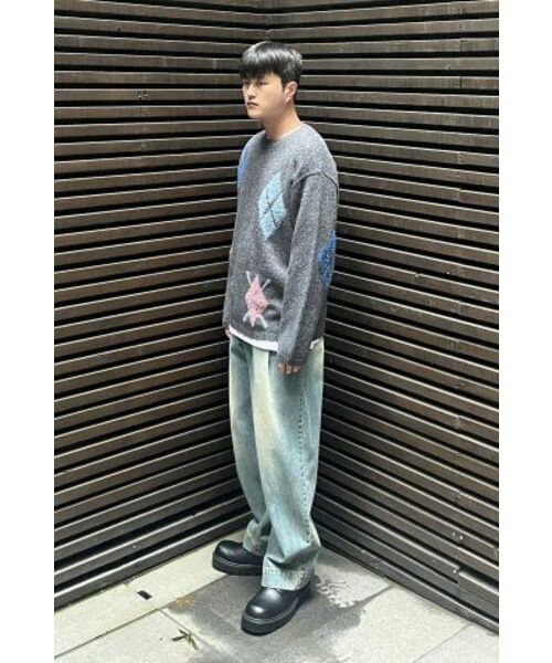 NONBLANK(ノンブランク)の「アーガイルパターンニット_TAILOR GREY(ニット/セーター・メンズ・その他・MEDIUM/LARGE/X-LARGE)」の3枚目の写真