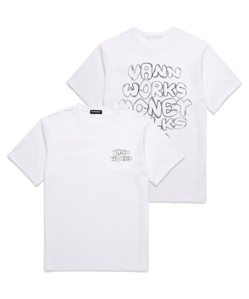 VANNWORKS(バンワークス)の「MONEY TALKS オーバーサイズ 半袖Tシャツ (VS0079) ホワイト(Tシャツ/カットソー・レディース・その他・LARGE/MEDIUM/SMALL/X-LARGE/XX-LARGE)」の1枚目の写真