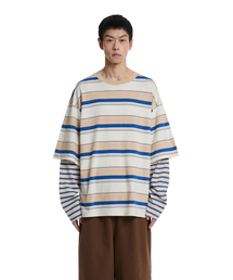 TRUNK PROJECT（トランクプロジェクト）の「Striped Layered Long Sleeve T-Shirt（Tシャツ/カットソー）」