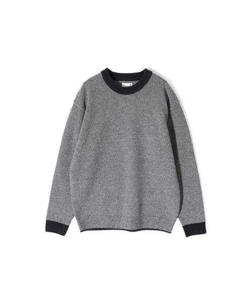 HORLISUN(ホーリーサン)の「Earnest Border Crewneck Knit Navy(ニット/セーター・メンズ・その他・MEDIUM/LARGE)」の1枚目の写真