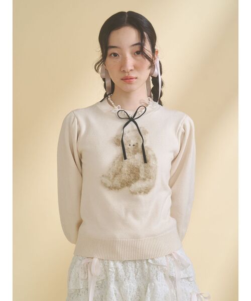 merry jenny（メリージェニー）の「ribbon pearl choker（チョーカー・レディース・ブラック・FREE）」の4枚目の写真