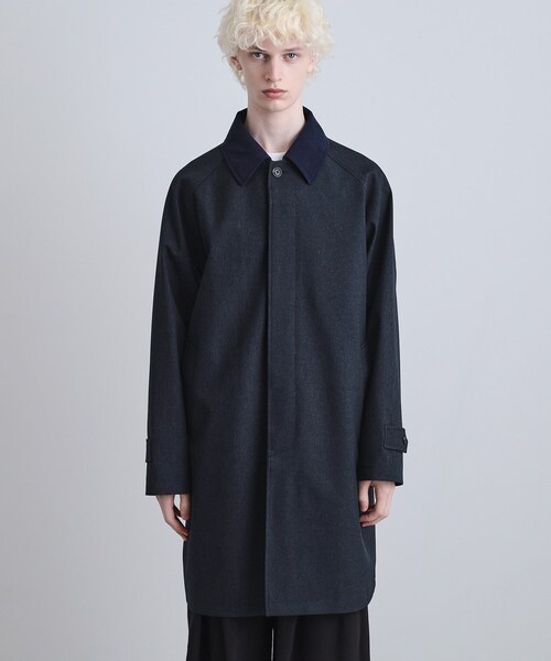 tk.TAKEO KIKUCHI（ティーケータケオキクチ）の「サキソニーコート（ステンカラーコート・メンズ・ネイビー/チャコールグレー・04/03/02）」の11枚目の写真