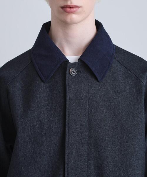 tk.TAKEO KIKUCHI（ティーケータケオキクチ）の「サキソニーコート（ステンカラーコート・メンズ・ネイビー/チャコールグレー・04/03/02）」の14枚目の写真