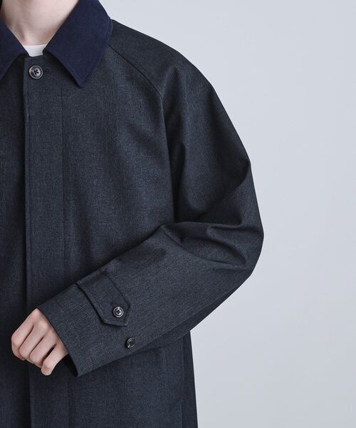 tk.TAKEO KIKUCHI（ティーケータケオキクチ）の「サキソニーコート（ステンカラーコート・メンズ・ネイビー/チャコールグレー・04/03/02）」の15枚目の写真