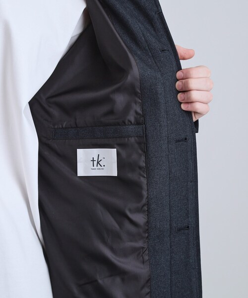 tk.TAKEO KIKUCHI（ティーケータケオキクチ）の「サキソニーコート（ステンカラーコート・メンズ・ネイビー/チャコールグレー・04/03/02）」の18枚目の写真