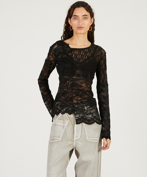 PRANK PROJECT（プランクプロジェクト）の「コラージュレーストップ / Collage Lace Top（その他トップス・レディース・ブラック/ホワイト・FREE）」の10枚目の写真