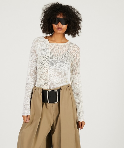 PRANK PROJECT（プランクプロジェクト）の「コラージュレーストップ / Collage Lace Top（その他トップス・レディース・ブラック/ホワイト・FREE）」の5枚目の写真