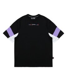 Monkey Flower（モンキーフラワー）の「共用 ブロック配色袖 レギュラーフィット 半袖Tシャツ/MM1WTS01U BLACK（Tシャツ/カットソー）」