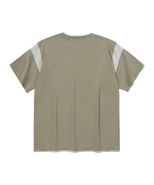 EPISODE UNTITLED(エピソードアンタイトルド)の「MATCH COLORS LOGO PRINT T-SHIRT_MINT KHAKI(Tシャツ/カットソー・レディース・その他・2/3)」の2枚目の写真